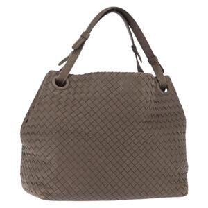 BOTTEGA VENETA INTRECCIATO Tote Bag Leather Gray Auth ep12538